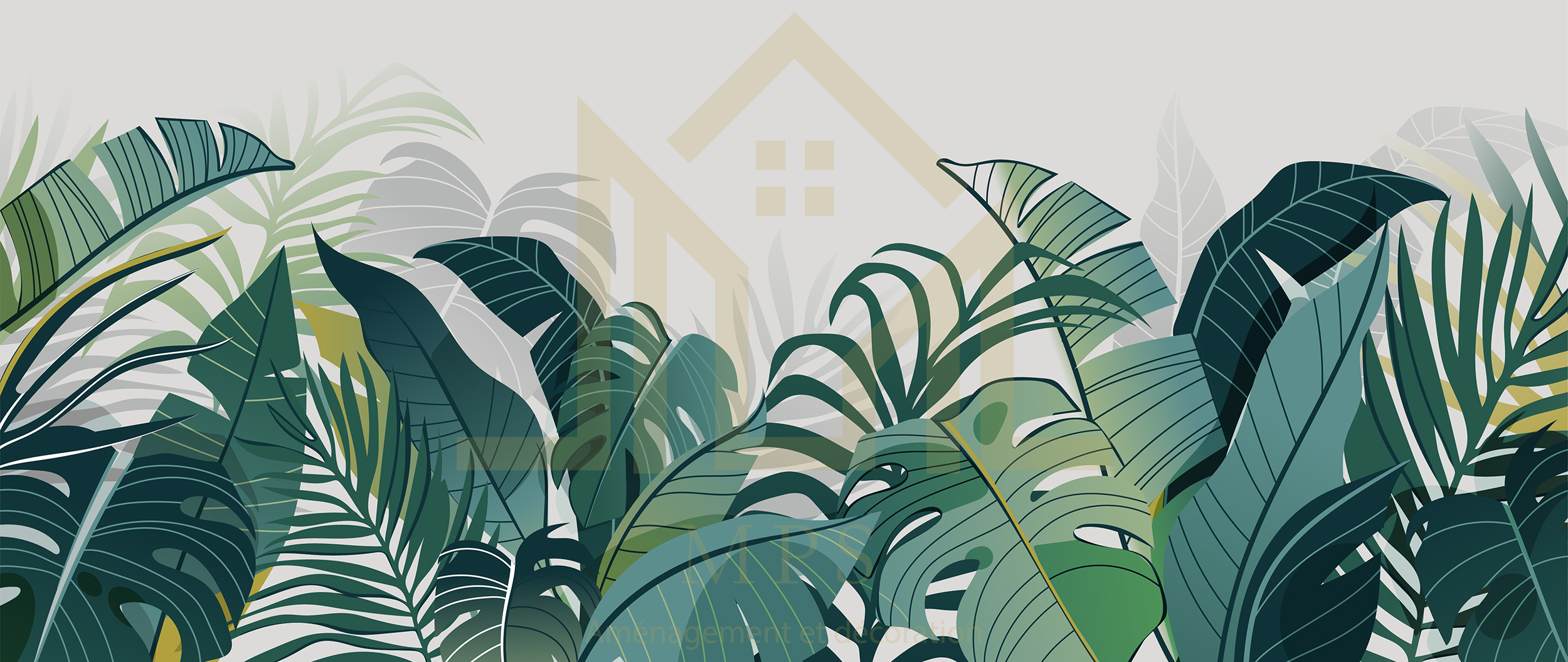 Papier peint personnalisé Tropicale